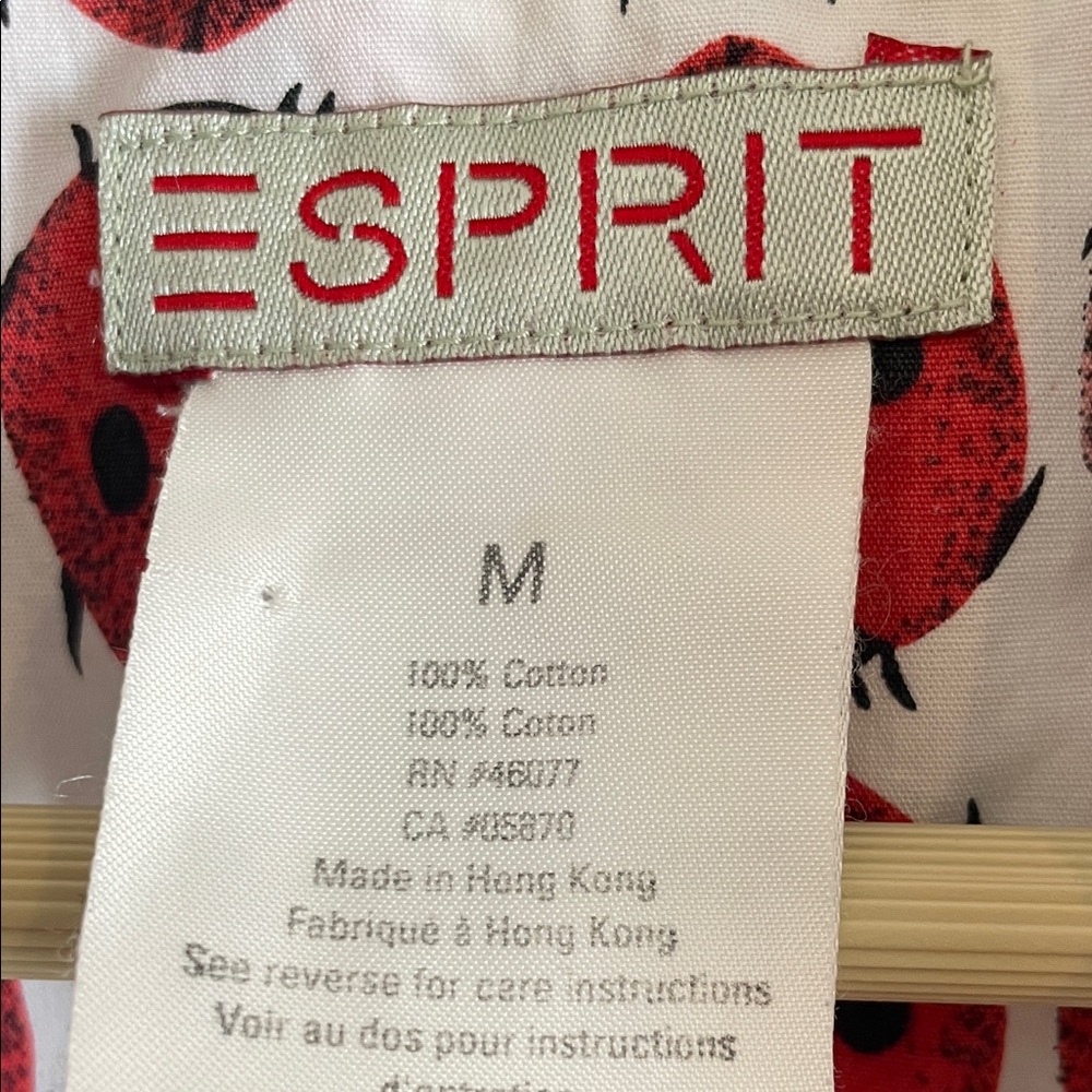 Esprit Vintage 90’s Multicolor Ladybug Sleeveless Blouse - Picture 2 of 4